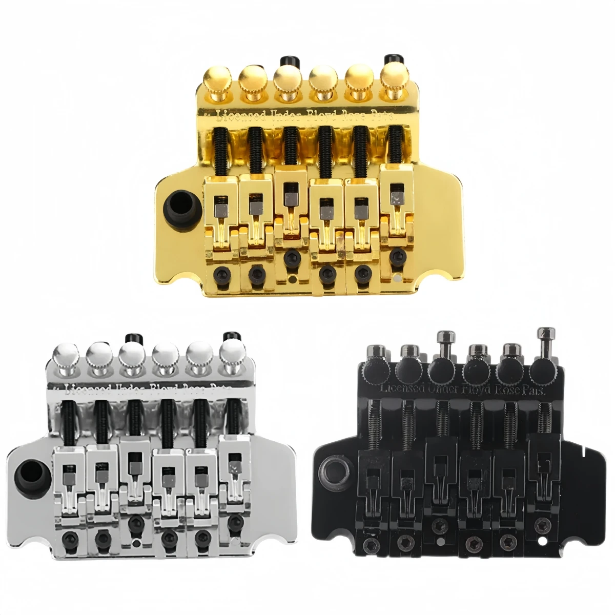 Miwayer Electric Guitar Double Locking Tremolo System Double Tremolo Bridge with Spring Stabilizer for 6 String Guitar Parts
