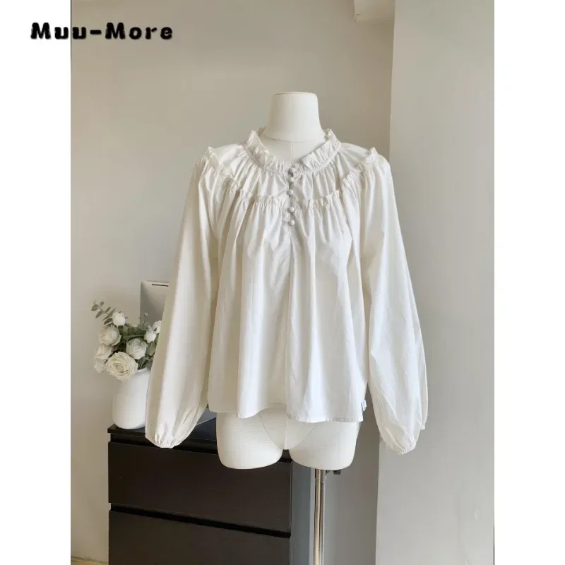 Chinese Style Elegant Round Neck Simple Solid Color Blouses 2023 Autumn Winter Women Vintage Puff Sleeve Chiffon Thin Shirts
Chinese Style Elegant Round Neck Simple Solid Color Blouses 2023 Autumn Winter Women Vintage Puff Sleeve Chiffon Thin Shirts