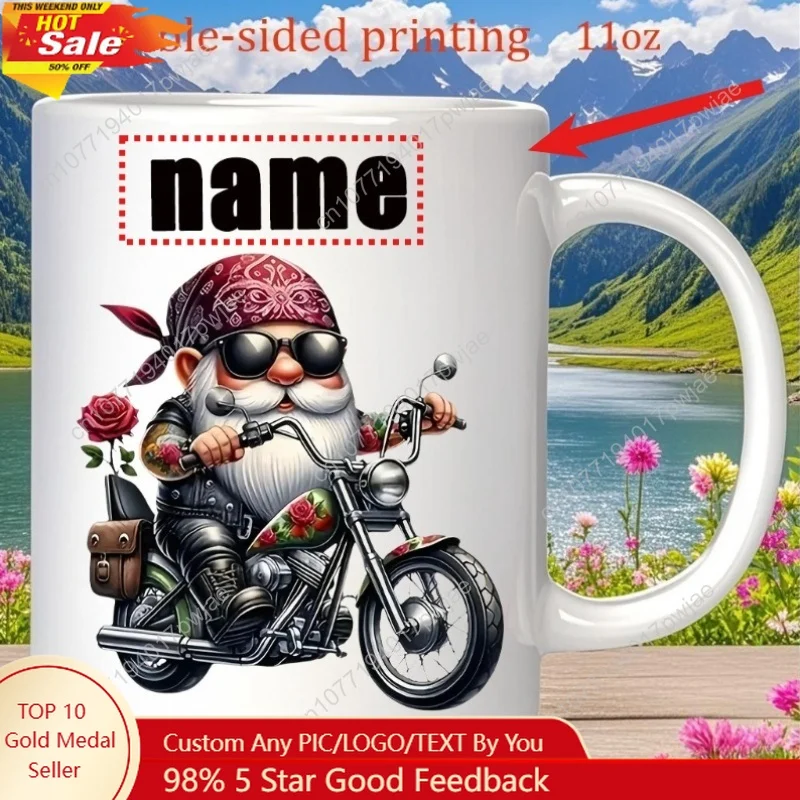 Customizable 11oz Ceramic Mug with "Name" Design - Double-Sided HD Print Reusable Dishwasher Safe High-Temperature Resistant
Customizable 11oz Ceramic Mug with "Name" Design - Double-Sided HD Print Reusable Dishwasher Safe High-Temperature Resistant