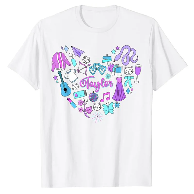 Taylor First Name I Love Taylor Girl Groovy 80's Vintage T-Shirt Heart Love Graphic Tee Top Women's Fashion Short Sleeve Blouses
Taylor First Name I Love Taylor Girl Groovy 80's Vintage T-Shirt Heart Love Graphic Tee Top Women's Fashion Short Sleeve Blouses