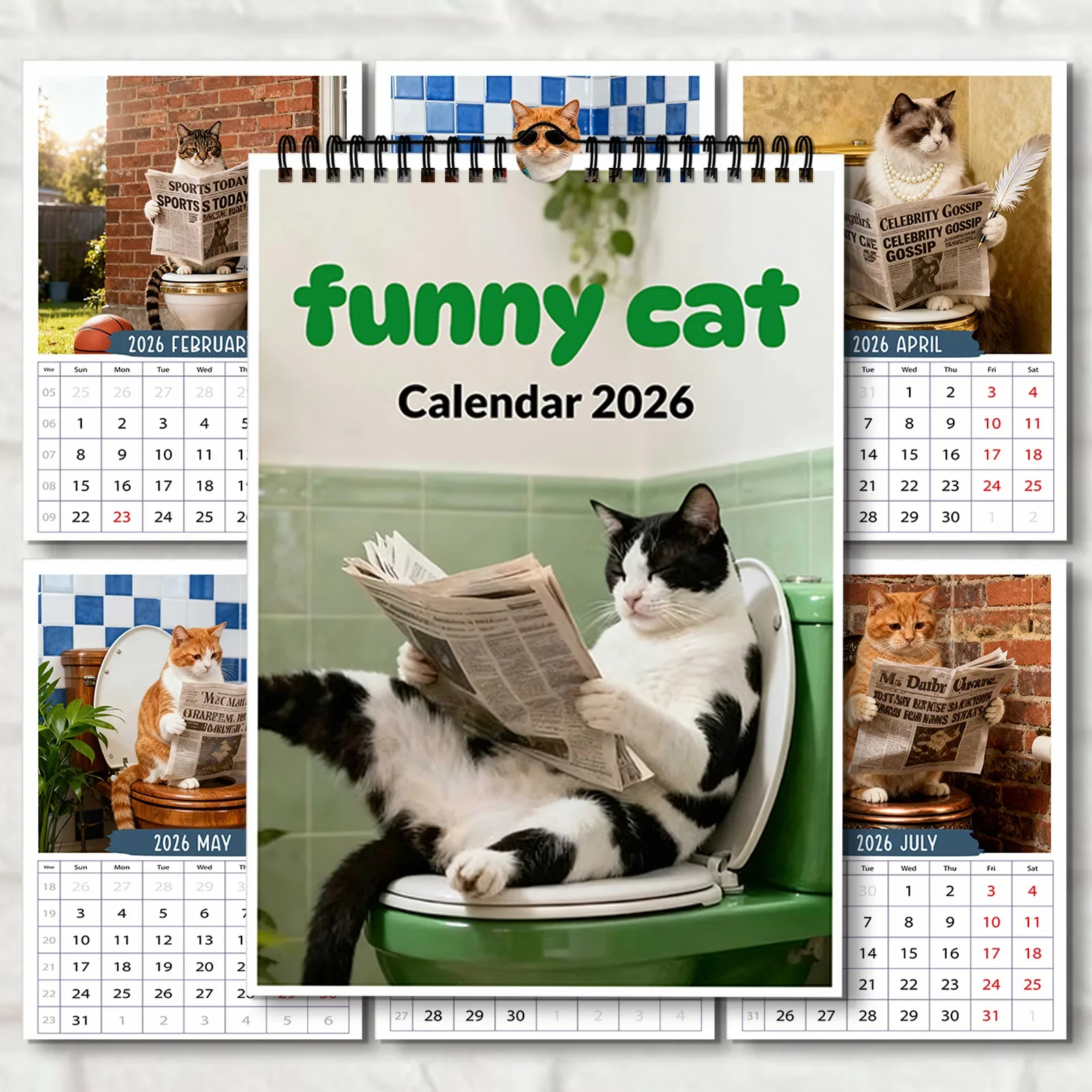1PC 2026 Funny Cat Themed Wall Calendar, Humorous & Cute Feline-Pet Enthusiasts, Perfect for Home Decor & Funny Wall Calendar
1PC 2026 Funny Cat Themed Wall Calendar, Humorous & Cute Feline-Pet Enthusiasts, Perfect for Home Decor & Funny Wall Calendar