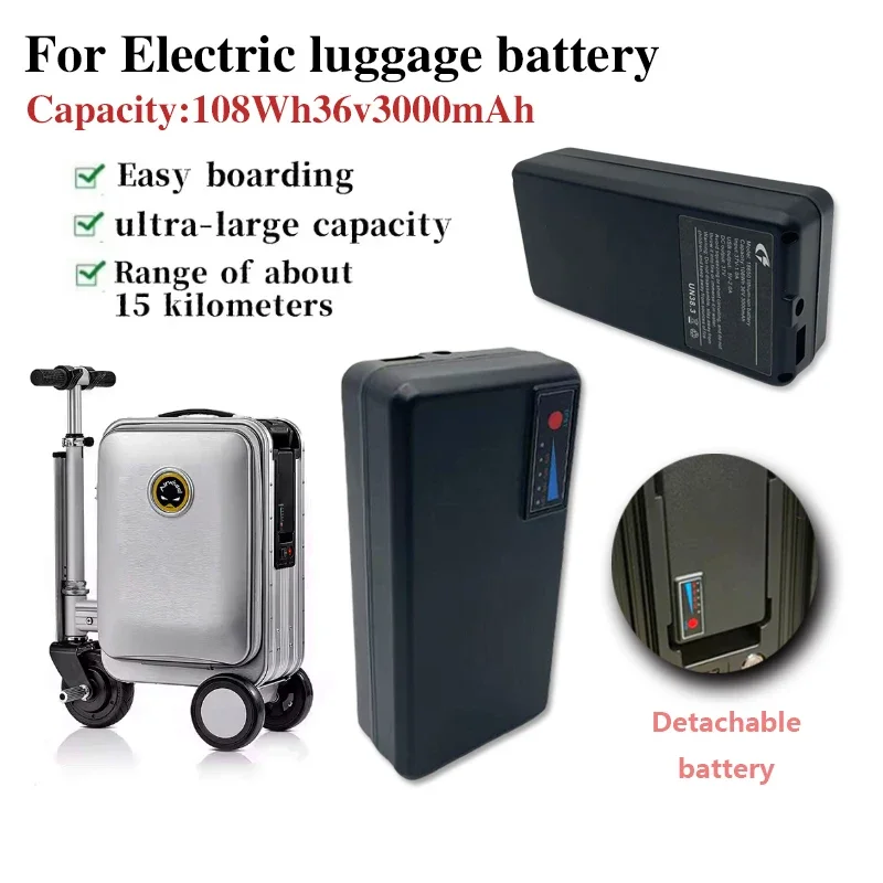 36V 3000mAh Third generation electric luggage battery Airway SE3S can be boarded BEKE \ Airwheel lithium battery miniT SE3T
36V 3000mAh Third generation electric luggage battery Airway SE3S can be boarded BEKE \ Airwheel lithium battery miniT SE3T