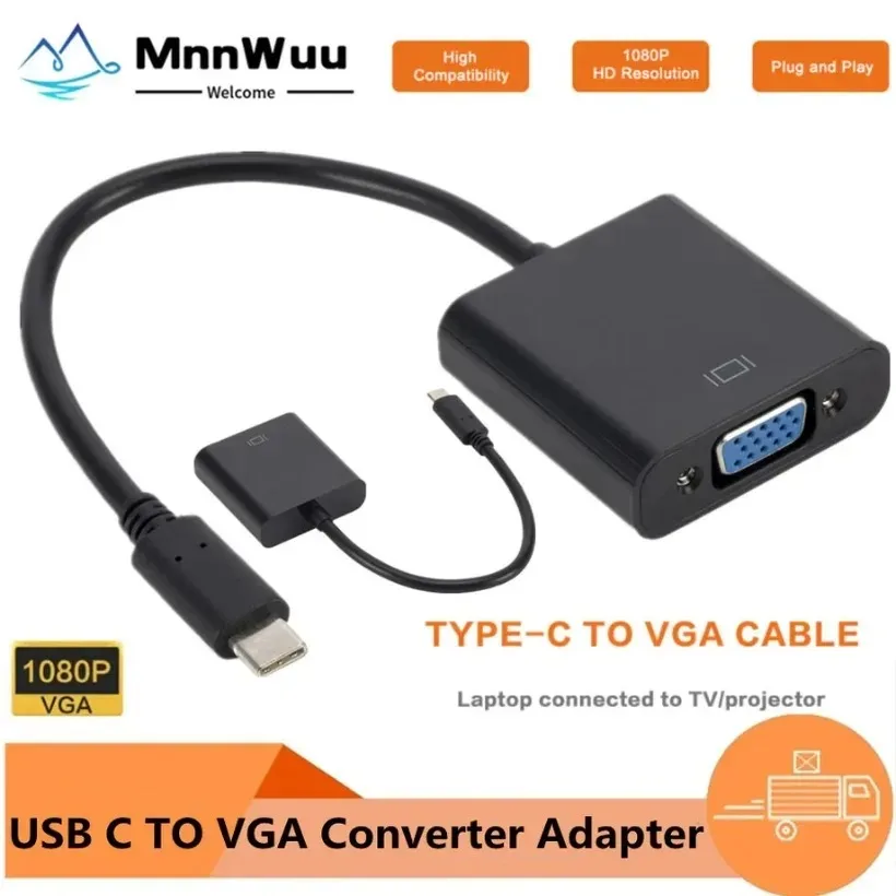 USB C to Female VGA Cable Adapter Type-C USB 3.1 to VGA Adaptor for MacBook Pro MacBook Air 2019 Chromebook Samsung Galaxy S9/S8
USB C to Female VGA Cable Adapter Type-C USB 3.1 to VGA Adaptor for MacBook Pro MacBook Air 2019 Chromebook Samsung Galaxy S9/S8