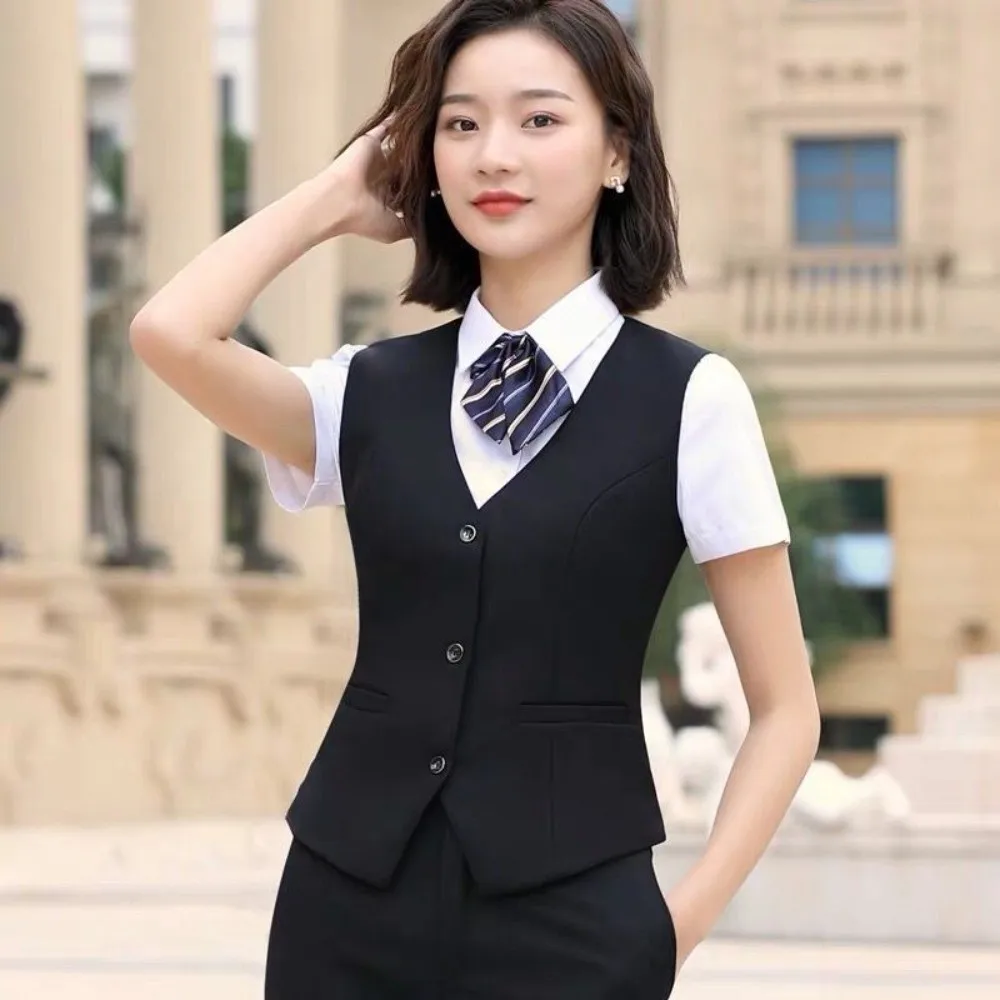 OL Fashion Business Vest Coat Plus Size V Neck Formal Office Ladies Vest Sleeveless Solid Color Slim Fit Women Vest Female
OL Fashion Business Vest Coat Plus Size V Neck Formal Office Ladies Vest Sleeveless Solid Color Slim Fit Women Vest Female