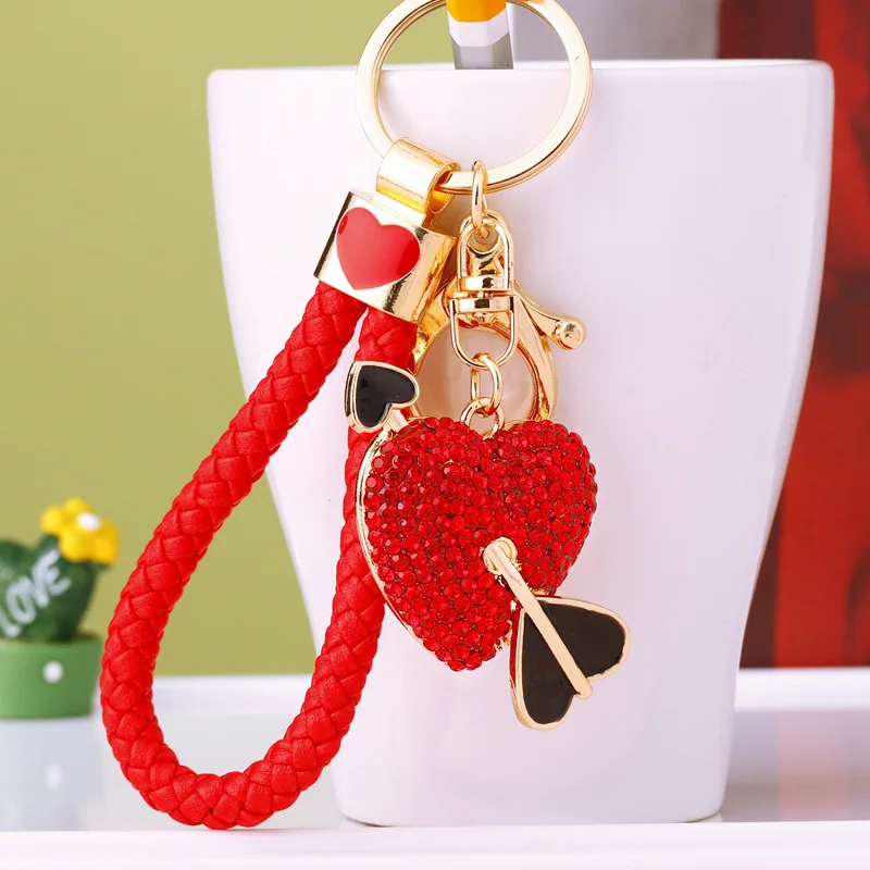 Car Keychain Metal Women's Bag Pendant Key Chain Ring Creative Diamond-Encrusted Braided Rope Pendant
Car Keychain Metal Women's Bag Pendant Key Chain Ring Creative Diamond-Encrusted Braided Rope Pendant