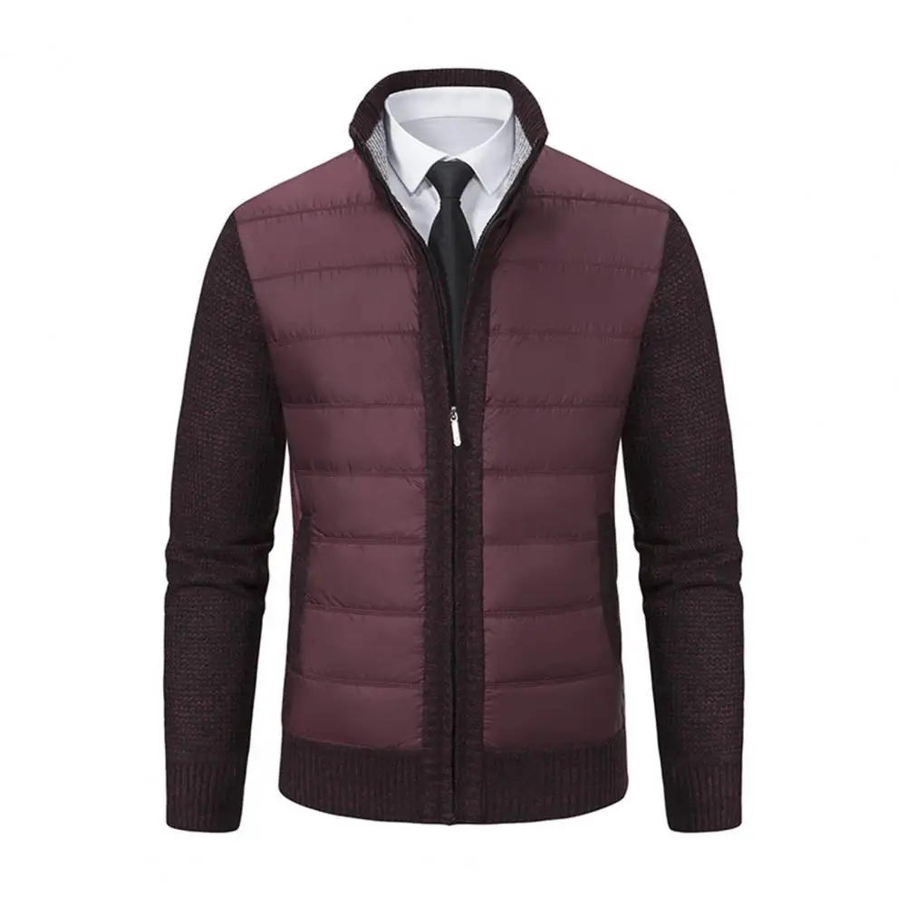 Men Color-blocked Cardigan Jacket Slim Fit Men Jacket Men's Thickened Knitted Sweater Coat with Pockets Warm Zip-up for Fall
Men Color-blocked Cardigan Jacket Slim Fit Men Jacket Men's Thickened Knitted Sweater Coat with Pockets Warm Zip-up for Fall