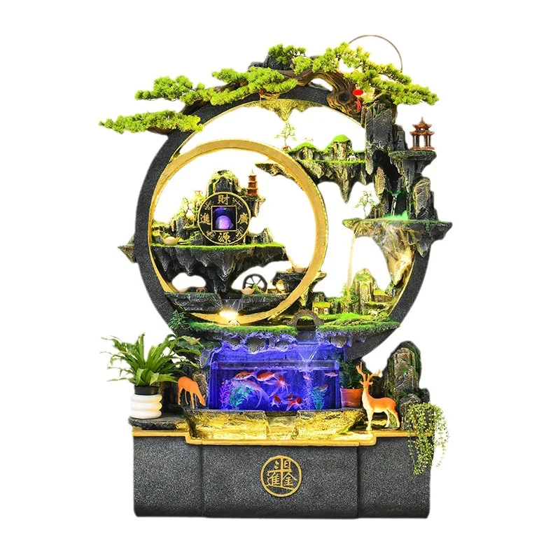 yjq large rockery flowing water curtain wall fish tank floor ornament humidification landscape housewarming opening gift
yjq large rockery flowing water curtain wall fish tank floor ornament humidification landscape housewarming opening gift