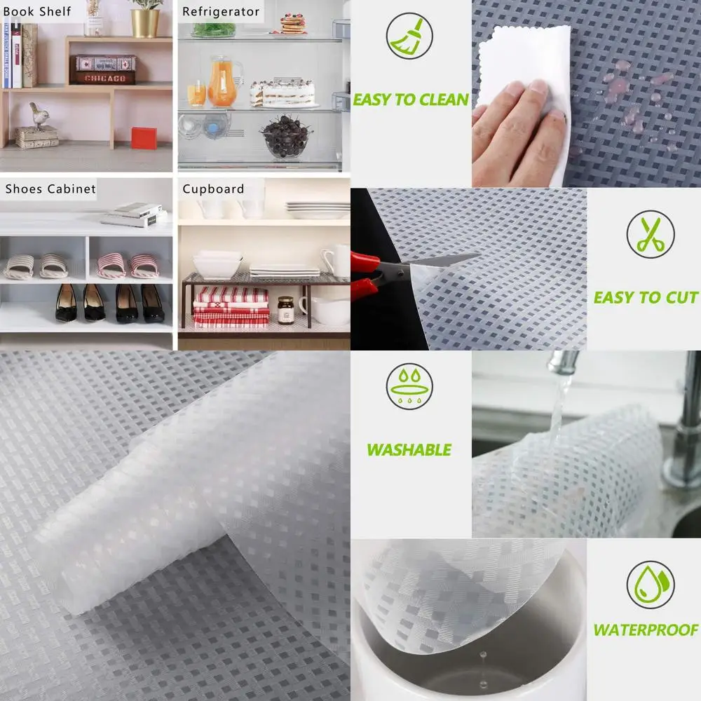 23.6 Wide x 39.37 Long Clear EVA Plastic Non-Slip Water-Resistant Mat for Kitchen Cabinets, Bathroom, and Shelves
23.6 Wide x 39.37 Long Clear EVA Plastic Non-Slip Water-Resistant Mat for Kitchen Cabinets, Bathroom, and Shelves
