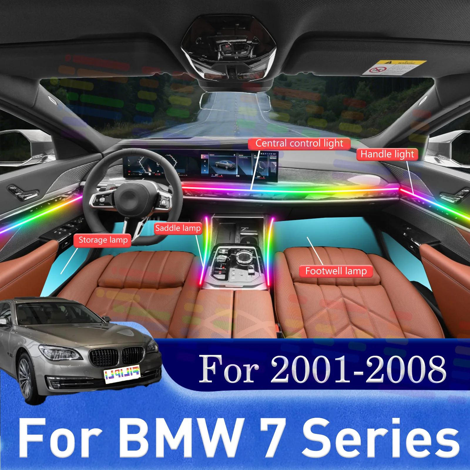 10-в-1 светодиодные лампы для BMW 7 серии E38 E65 E66 E67 E68 F01 F02 F03, цветная атмосферная подсветка, неоновая лента для интерьера автомобиля
10-в-1 светодиодные лампы для BMW 7 серии E38 E65 E66 E67 E68 F01 F02 F03, цветная атмосферная подсветка, неоновая лента для интерьера автомобиля