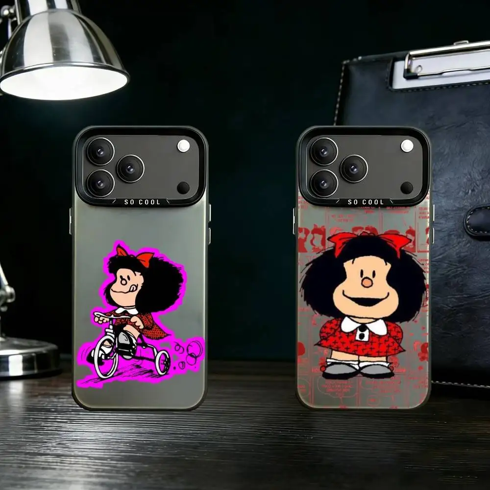 Cartoon Mafalda Phone Case For iPhone 17 16 15 14 13 12 11 Pro Max Plus Silver Matte Black Cover
Cartoon Mafalda Phone Case For iPhone 17 16 15 14 13 12 11 Pro Max Plus Silver Matte Black Cover