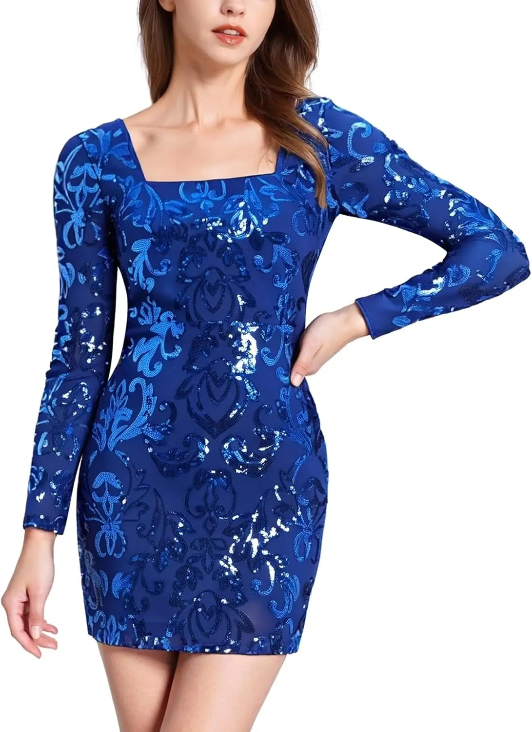 Женское облегающее мини-платье с длинными рукавами и блестящими пайетками для ночного клуба, коктейльное короткое платье для выпускного вечера с перекрещивающимися бретелями и завязками сзади
Женское облегающее мини-платье с длинными рукавами и блестящими пайетками для ночного клуба, коктейльное короткое платье для выпускного вечера с перекрещивающимися бретелями и завязками сзади