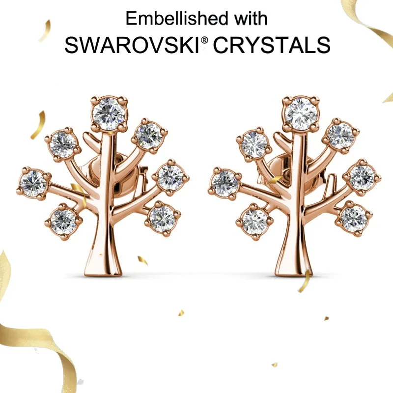 Daisini Tree of Life Stud Earrings with Swarovski Crystals 925 Sterling Silver Latest Floral Design Earrings for Women Girls
Daisini Tree of Life Stud Earrings with Swarovski Crystals 925 Sterling Silver Latest Floral Design Earrings for Women Girls