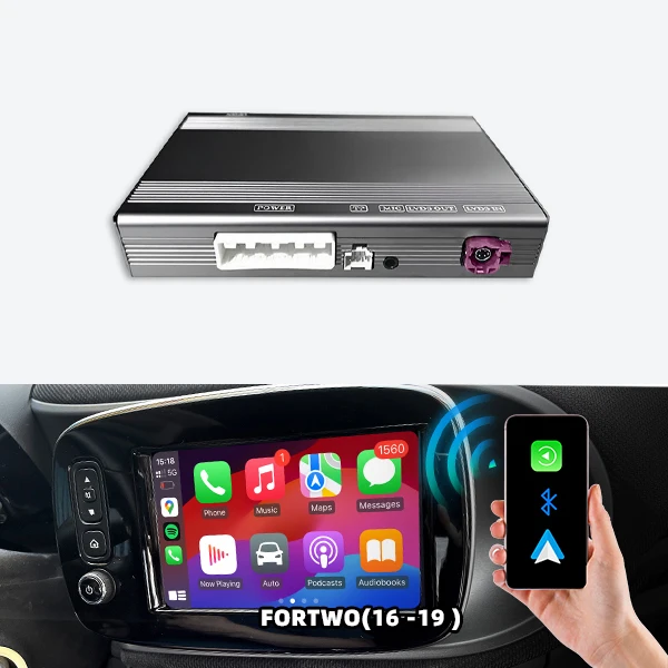 CZT-AUTO Smart FORTWO Original Car Screen Upgrade Wireless CarPlay and Wireless Android AUTO Retain Original Car Functions