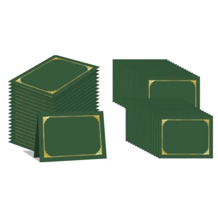 80 Pack Certificate Holders, Green Diploma Folders Certificate Covers with Gold Foil Border for Letter Size 8.5x11 Cardstock, A
80 Pack Certificate Holders, Green Diploma Folders Certificate Covers with Gold Foil Border for Letter Size 8.5x11 Cardstock, A
