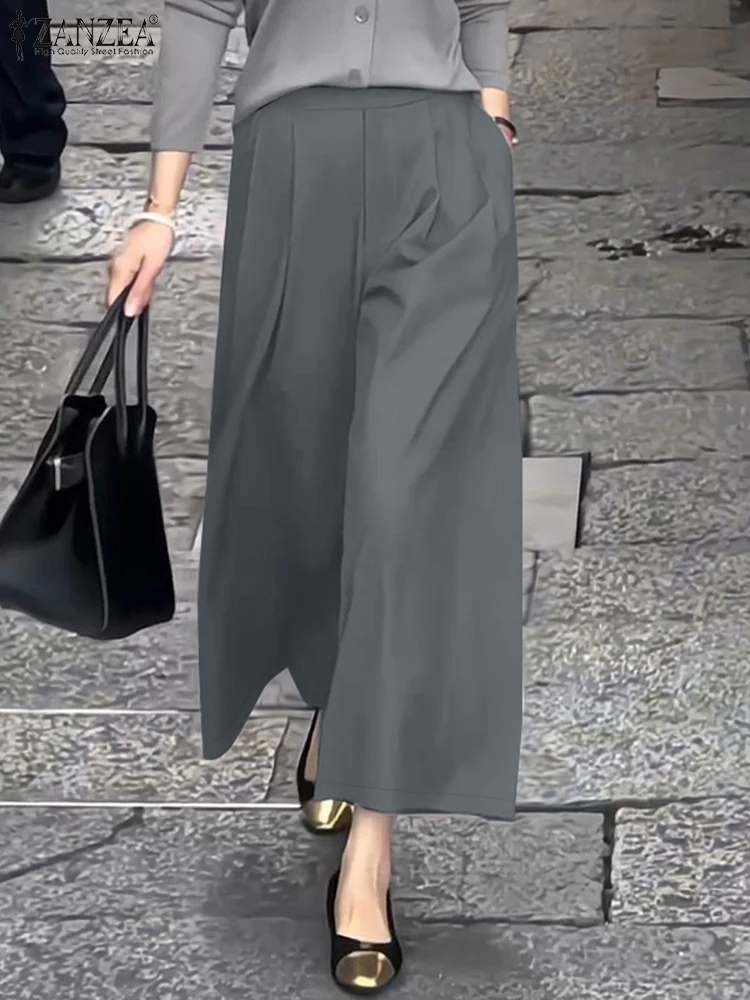 ZANZEA Women Streetwear Pantalon Casual Loose Commute Fashion Pleated Pants Solid Office 2025 Spring Summer Wide Leg Trousers
ZANZEA Women Streetwear Pantalon Casual Loose Commute Fashion Pleated Pants Solid Office 2025 Spring Summer Wide Leg Trousers