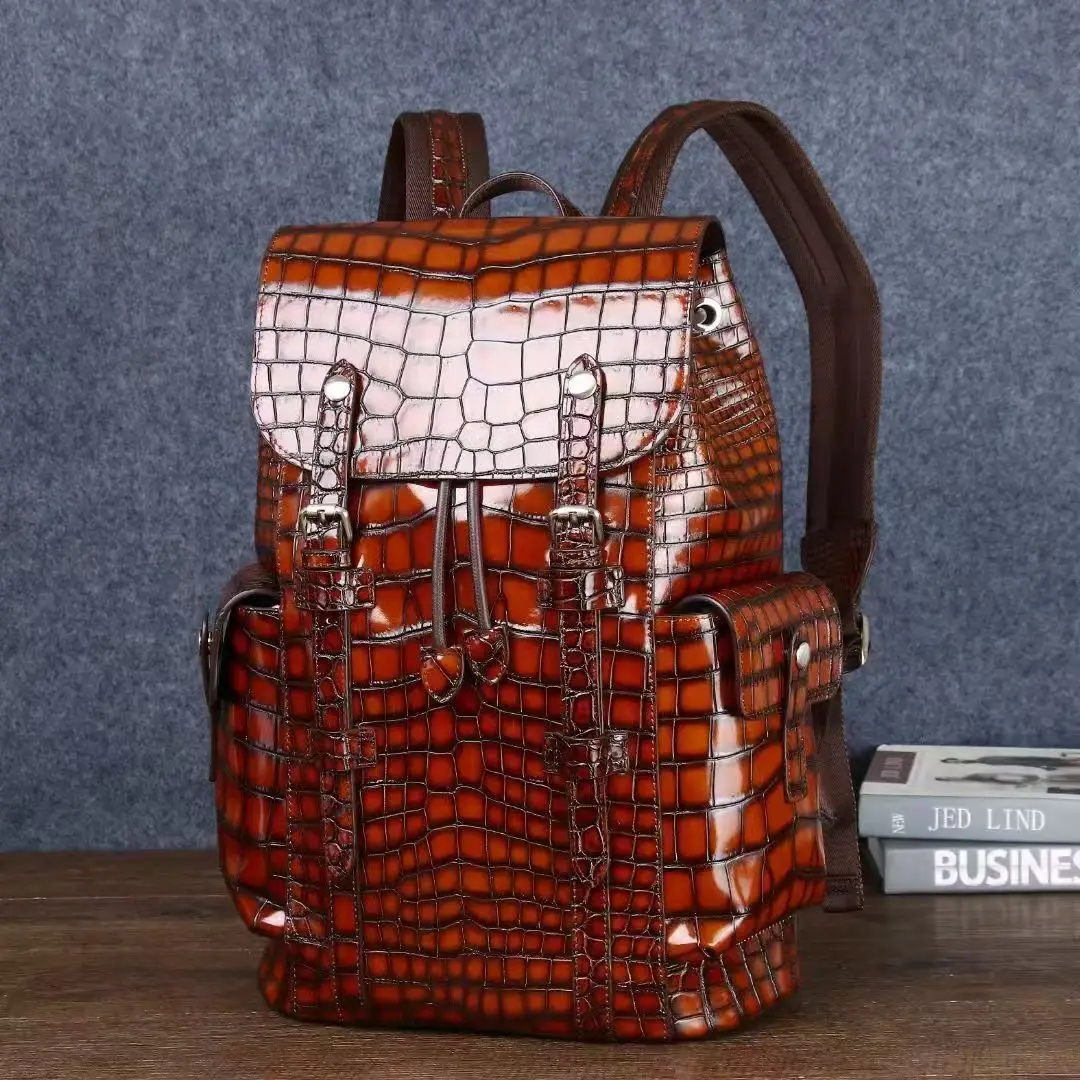 2026 New Luxury Brand Real Genuine Leather Men Alligator Backpacks Student Backpack Boy Luxury 15.6 Inch Computer Laptop Bag
2026 New Luxury Brand Real Genuine Leather Men Alligator Backpacks Student Backpack Boy Luxury 15.6 Inch Computer Laptop Bag