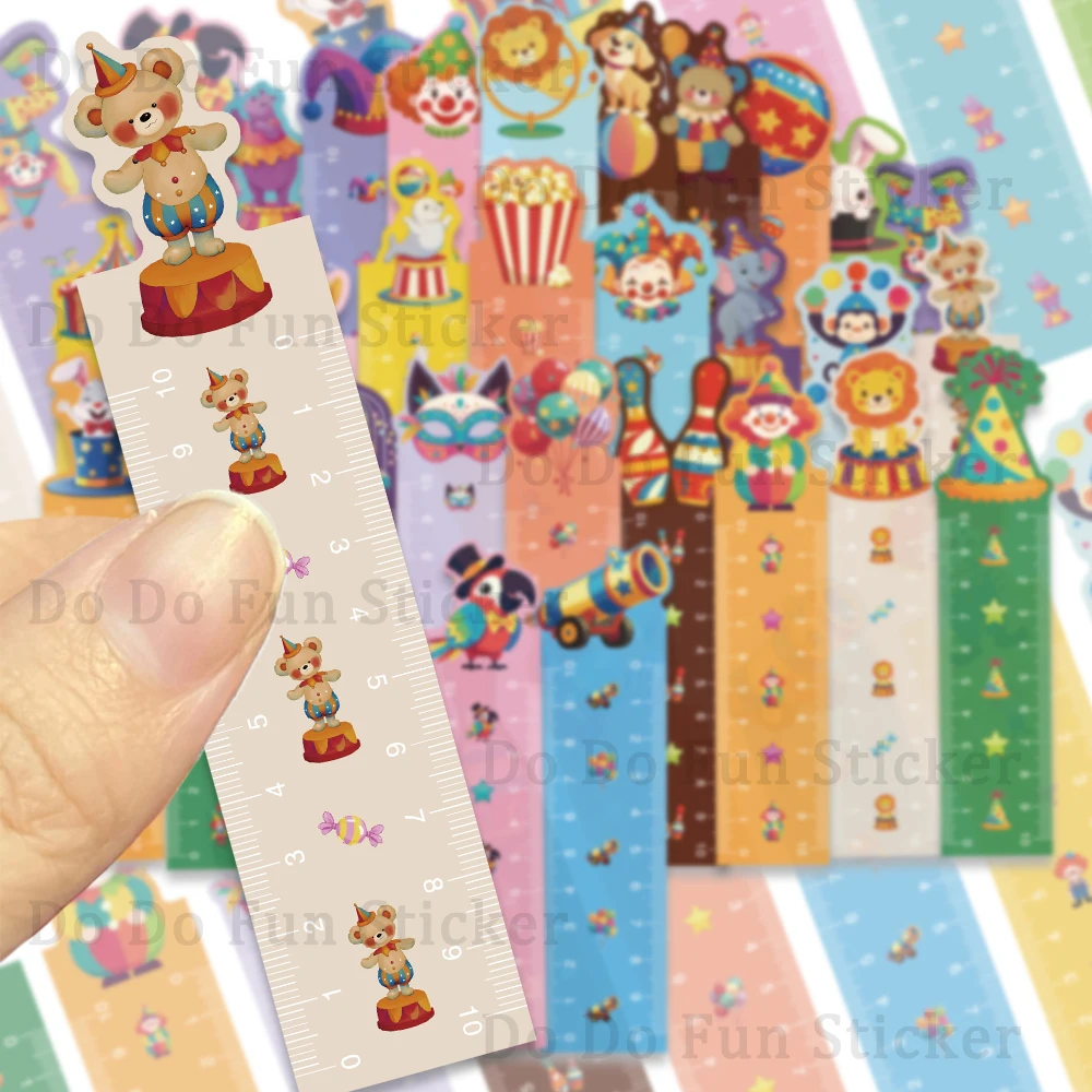 30PCS Cartoon Circus Ruler Bookmark Creative Colorful Clown Animal Bowling Personalized DIY Paper Book Page Marking Card Decor
30PCS Cartoon Circus Ruler Bookmark Creative Colorful Clown Animal Bowling Personalized DIY Paper Book Page Marking Card Decor
