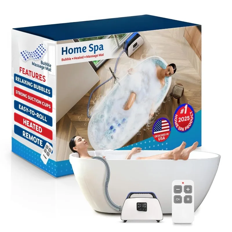 Electric Bubble Massage Bathtub Mat – Non-Slip Full-Body Waterproof Hot Tub Spa Mat for Bath with Heater, Motorized Air Pump, an 
Electric Bubble Massage Bathtub Mat – Non-Slip Full-Body Waterproof Hot Tub Spa Mat for Bath with Heater, Motorized Air Pump, an