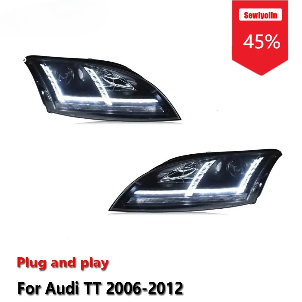 Sewiyolin автомобильные светодиодные фары в сборе для Audi TT 2006-2012 противотуманные фары DRL тормозной указатель поворота Plug and Play
Sewiyolin автомобильные светодиодные фары в сборе для Audi TT 2006-2012 противотуманные фары DRL тормозной указатель поворота Plug and Play