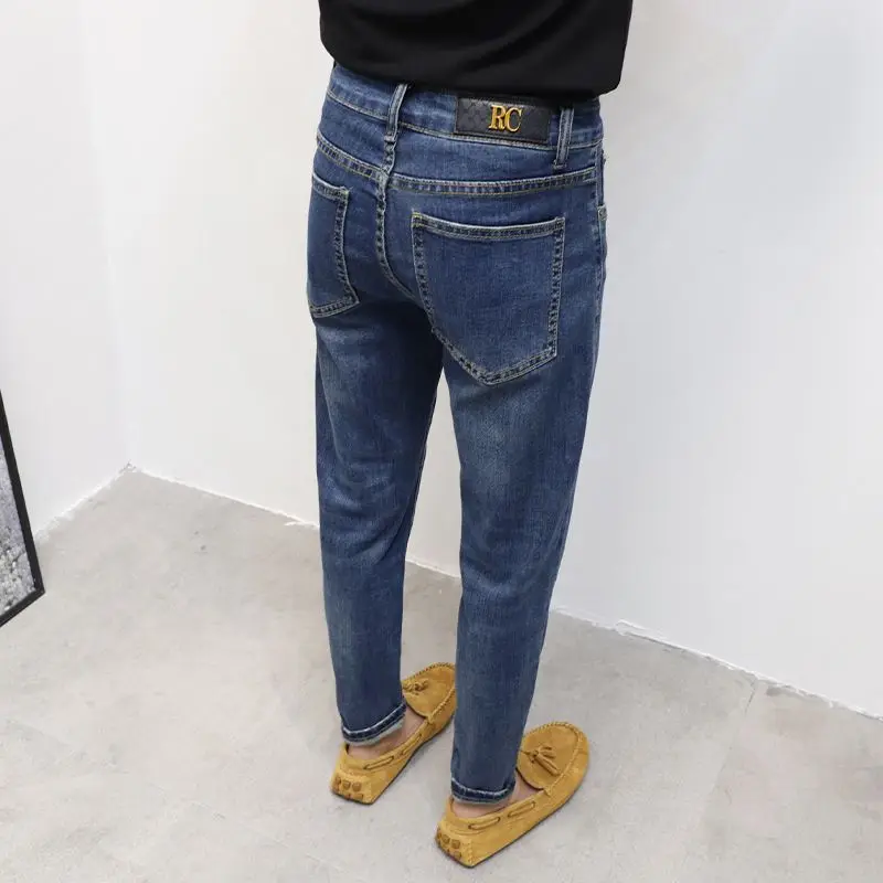 Blue Slim Fit Men's Jeans Elastic Simple Versatile Long Pants Cotton Stretch Denim mid Waist Zipper Casual All Seasons
Blue Slim Fit Men's Jeans Elastic Simple Versatile Long Pants Cotton Stretch Denim mid Waist Zipper Casual All Seasons