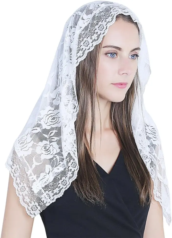Lace Mantilla Catholic Chapel Veil Head Covering for Church Latin Mass
Lace Mantilla Catholic Chapel Veil Head Covering for Church Latin Mass