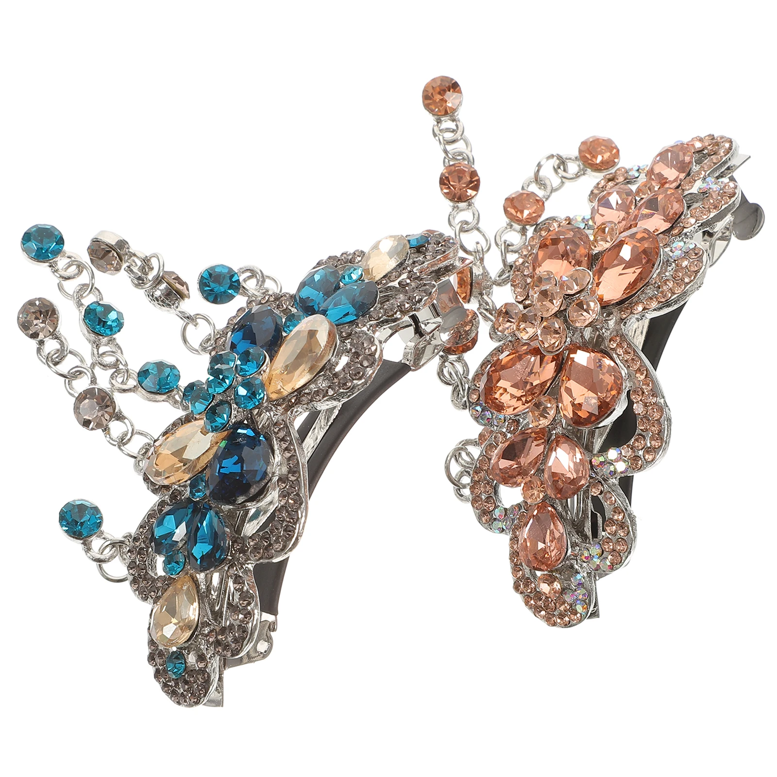 2Pcs Rhinestone Hair Clips Tassel Drop Spring Hairpin Vintage Accessories Women Crystal Hairpins Decorative Large Size
2Pcs Rhinestone Hair Clips Tassel Drop Spring Hairpin Vintage Accessories Women Crystal Hairpins Decorative Large Size
