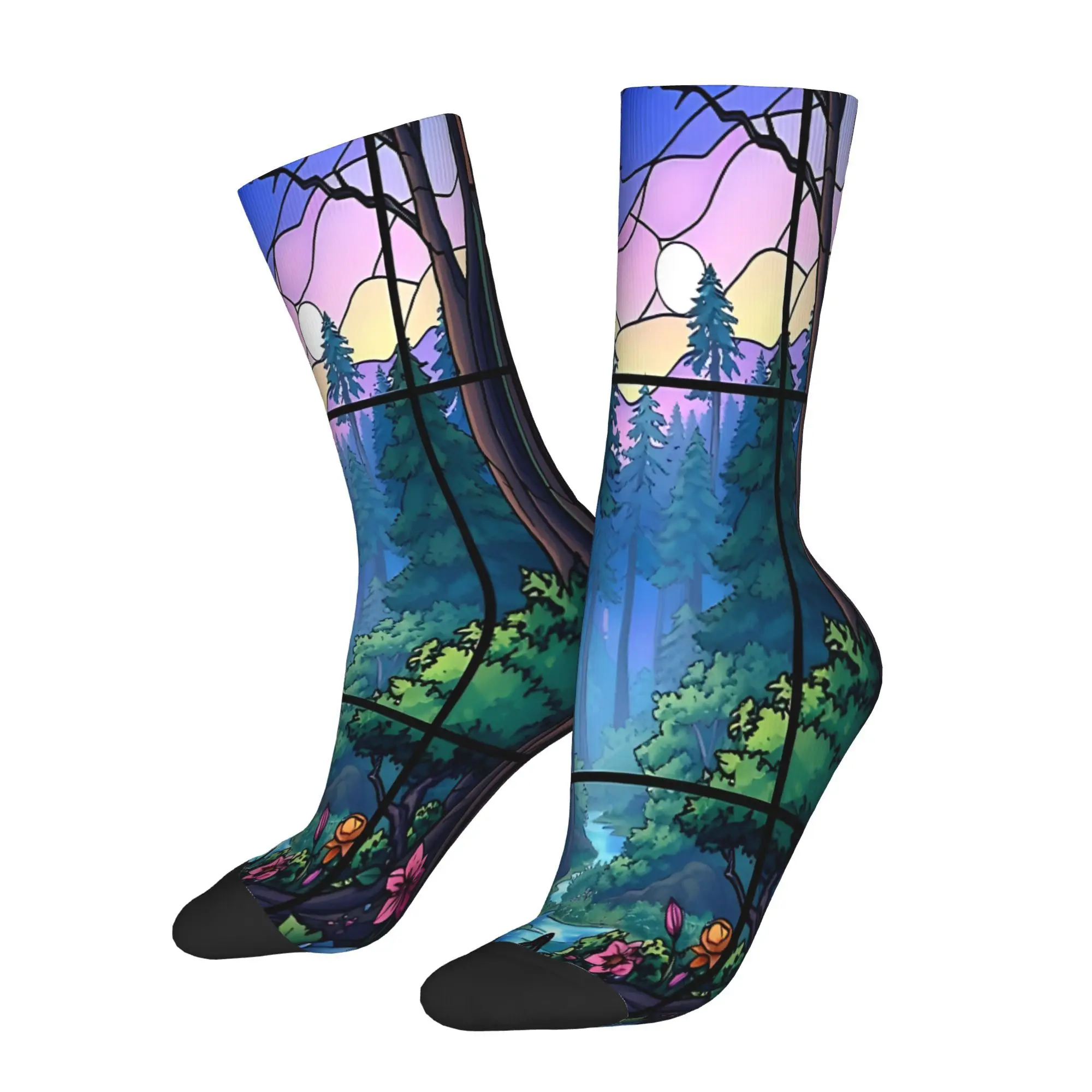 Misty Forest View Stained Glass Men Socks Cycling Novelty Spring Summer Autumn Winter Stockings
Misty Forest View Stained Glass Men Socks Cycling Novelty Spring Summer Autumn Winter Stockings