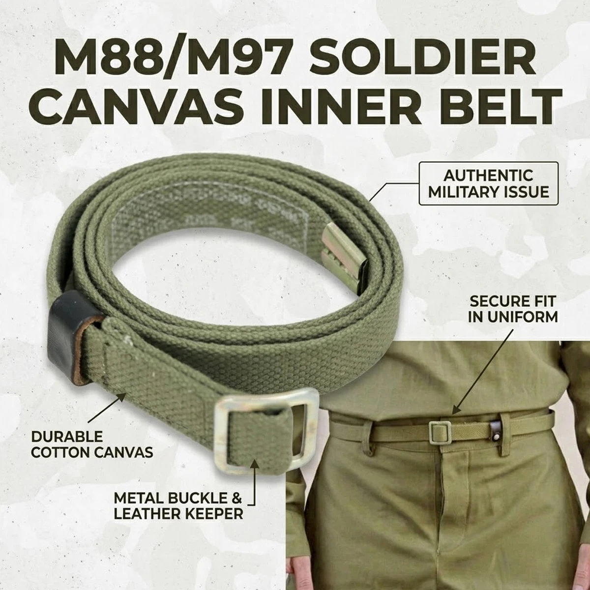 M88 M97 Canvas Inner Belt Soviet Cold War Russian Soldier Tactical Military Waist Belts Multi-purpose Utility Binding Strap
M88 M97 Canvas Inner Belt Soviet Cold War Russian Soldier Tactical Military Waist Belts Multi-purpose Utility Binding Strap