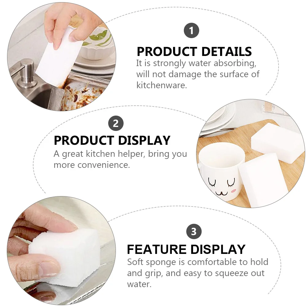 100Pcs Nano Cleaning Sponge Soft Comfortable Squeeze Dry Fast Dishwashing Kitchen Helper Scrub Sponge Household Use
100Pcs Nano Cleaning Sponge Soft Comfortable Squeeze Dry Fast Dishwashing Kitchen Helper Scrub Sponge Household Use