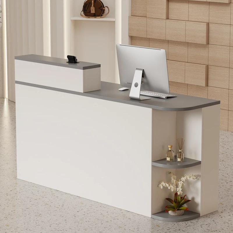 Light Luxury Simple reception desks Arc corner safety Shop counter convenient practical mostrador de recepción office furniture
Light Luxury Simple reception desks Arc corner safety Shop counter convenient practical mostrador de recepción office furniture
