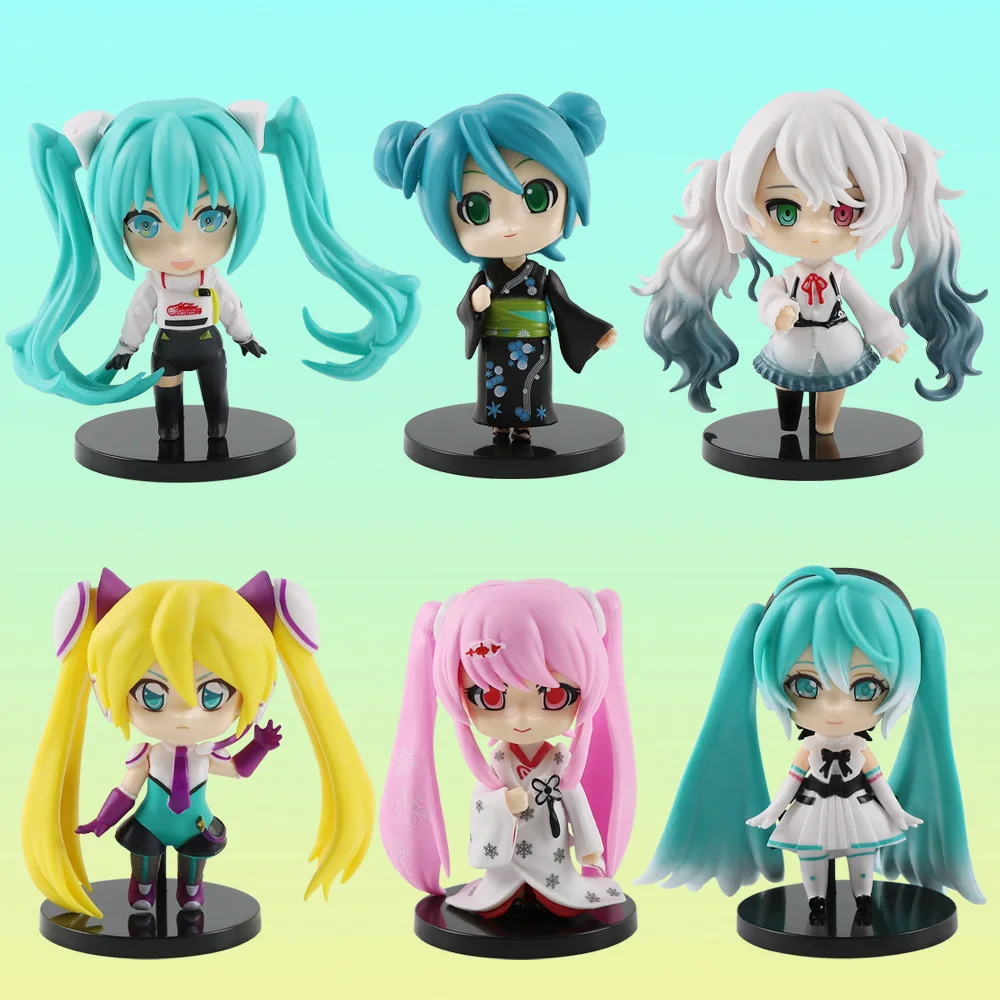 6Pcs/Set Anime Hatsune Miku kimono Q version Figure kawaii PVC Model Toys Doll Decorative Gift
6Pcs/Set Anime Hatsune Miku kimono Q version Figure kawaii PVC Model Toys Doll Decorative Gift