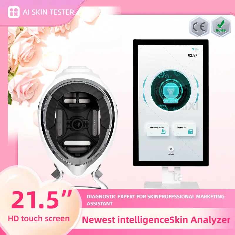 New Portable 3D Ai Skin Tester Scanner Professional Facial Analyzer Magic Mirror Monitor Face Skin Care Intelligent Detector
New Portable 3D Ai Skin Tester Scanner Professional Facial Analyzer Magic Mirror Monitor Face Skin Care Intelligent Detector