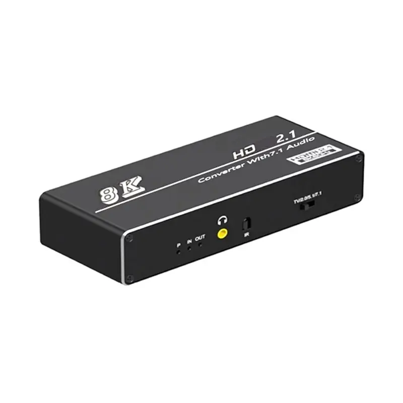 -Compatible 8K 60HZ Converter Audio Extractor 7.1CH/5.1/2.0 Coaxial Optical Toslink AUX Interface HDCP2.3 EU Plug
-Compatible 8K 60HZ Converter Audio Extractor 7.1CH/5.1/2.0 Coaxial Optical Toslink AUX Interface HDCP2.3 EU Plug