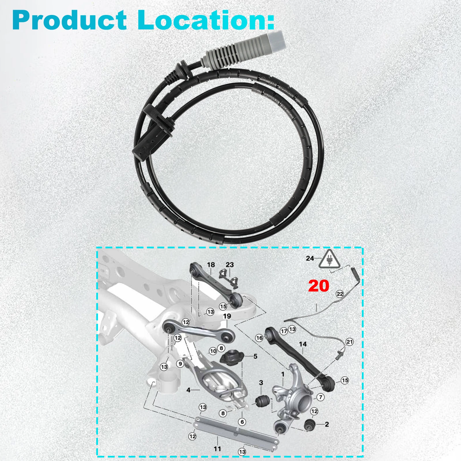 2x Rear Right & Light Wheel ABS Speed Sensor + 2 ABS Ring Kit For BMW 1/3 Series E81 E82 E87 E88 E90 E91 34526762466 33217530964
2x Rear Right & Light Wheel ABS Speed Sensor + 2 ABS Ring Kit For BMW 1/3 Series E81 E82 E87 E88 E90 E91 34526762466 33217530964