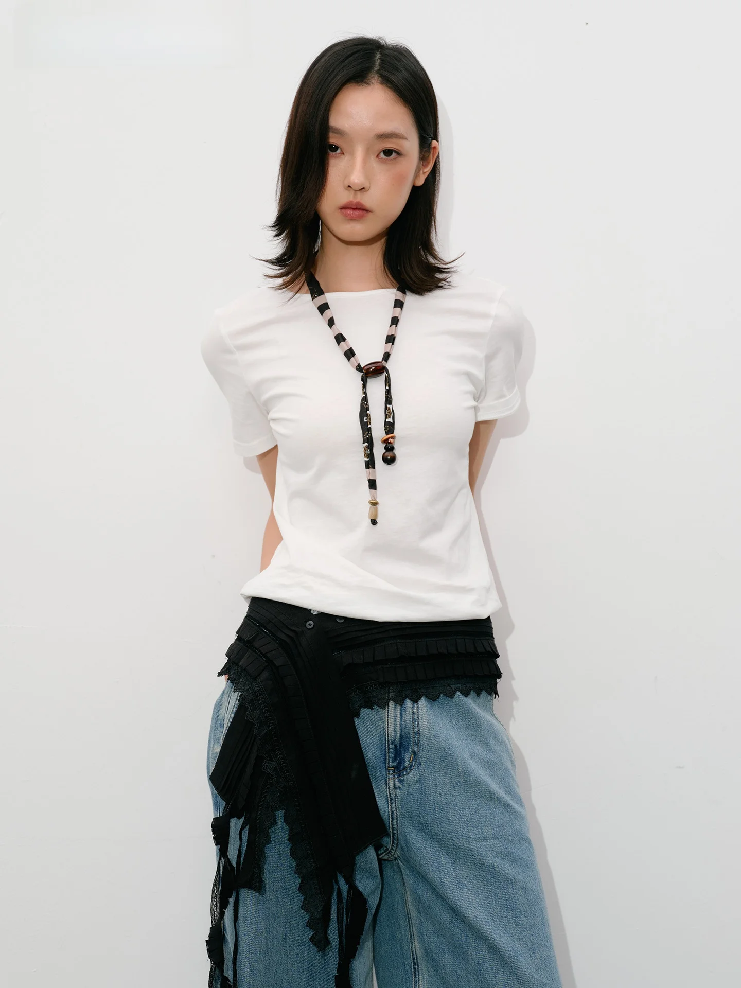 Asilike Wide Collar Loose Long T-irt Pure Cotton Comfortable Casual Top ort Sve Layering Commute Versatile Women's Tee
Asilike Wide Collar Loose Long T-irt Pure Cotton Comfortable Casual Top ort Sve Layering Commute Versatile Women's Tee