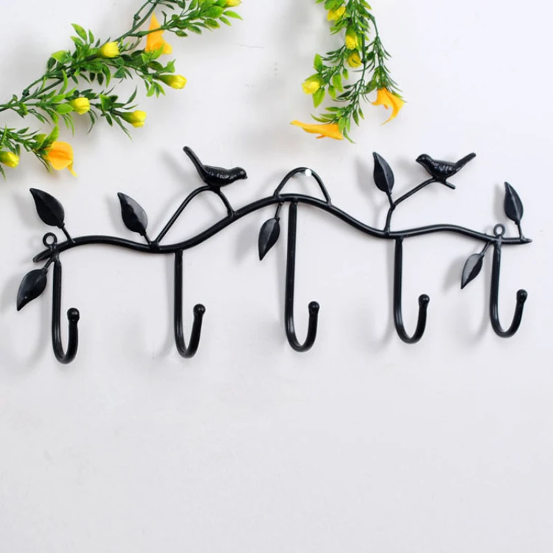 Home European-style Wrought Iron Leaf Bird Coat Hook Behind The Door Wardrobe Animal Key Bag Storage Coat Pastoral Wall Hook
Home European-style Wrought Iron Leaf Bird Coat Hook Behind The Door Wardrobe Animal Key Bag Storage Coat Pastoral Wall Hook