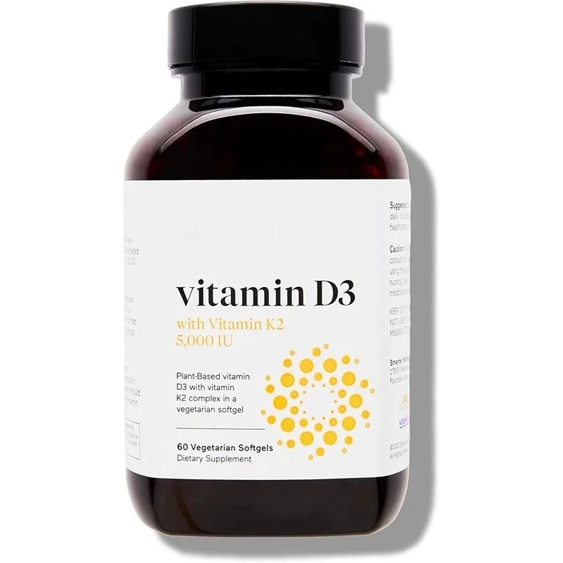 Vitamin D3+Natural Vitamin K2 1100 micrograms Organic Coconut and Olive Oil - Bone Support Supplement -60 softgel capsules
Vitamin D3+Natural Vitamin K2 1100 micrograms Organic Coconut and Olive Oil - Bone Support Supplement -60 softgel capsules
