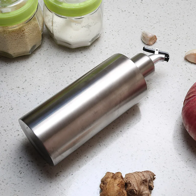 Cylindrical 304 Stainless Steel Oil Dispenser 250/350/550ml Soy Sauce Vinegar Bottle
Cylindrical 304 Stainless Steel Oil Dispenser 250/350/550ml Soy Sauce Vinegar Bottle