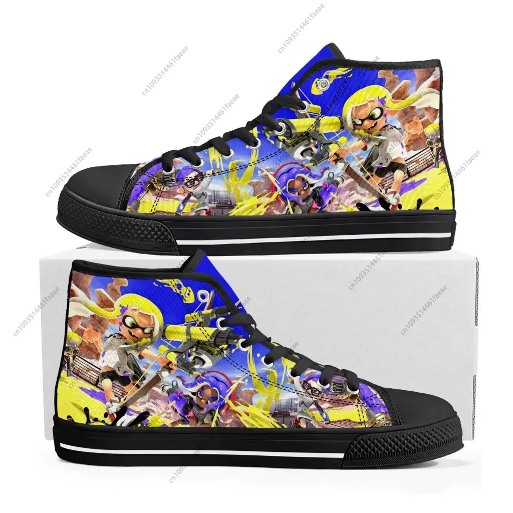 Высокие кроссовки Splatoons Game с героями мультфильмов, мужские и женские парусиновые кроссовки высокого качества для подростков, повседневная обувь для пар, белая обувь на заказ
Высокие кроссовки Splatoons Game с героями мультфильмов, мужские и женские парусиновые кроссовки высокого качества для подростков, повседневная обувь для пар, белая обувь на заказ