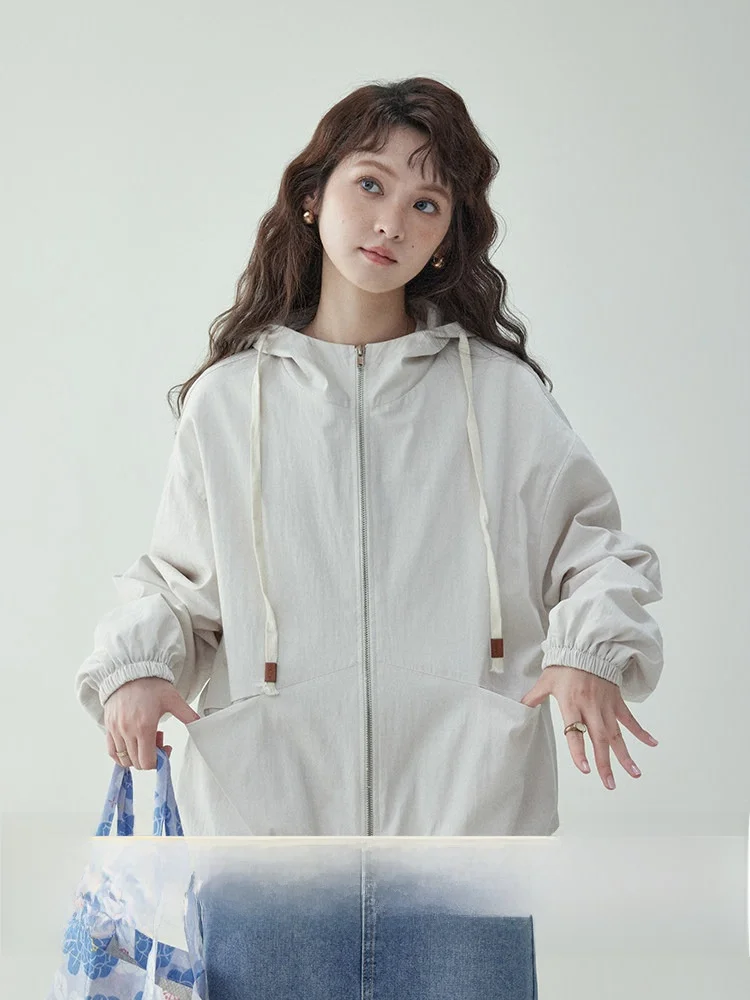 Casual Style Hooded Zipper Drawstring Women's Pure Color Jacket North Island AMUU Original Spring Autumn New Fashion Outerwear
Casual Style Hooded Zipper Drawstring Women's Pure Color Jacket North Island AMUU Original Spring Autumn New Fashion Outerwear