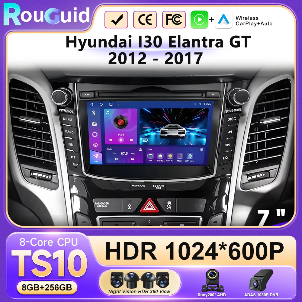Android 16 Multimedia Radio Car Player GPS Navigation DVD NO 2DIN For Hyundai I30 Elantra GT 2012 - 2017 Head Unit Screen QLED
Android 16 Multimedia Radio Car Player GPS Navigation DVD NO 2DIN For Hyundai I30 Elantra GT 2012 - 2017 Head Unit Screen QLED