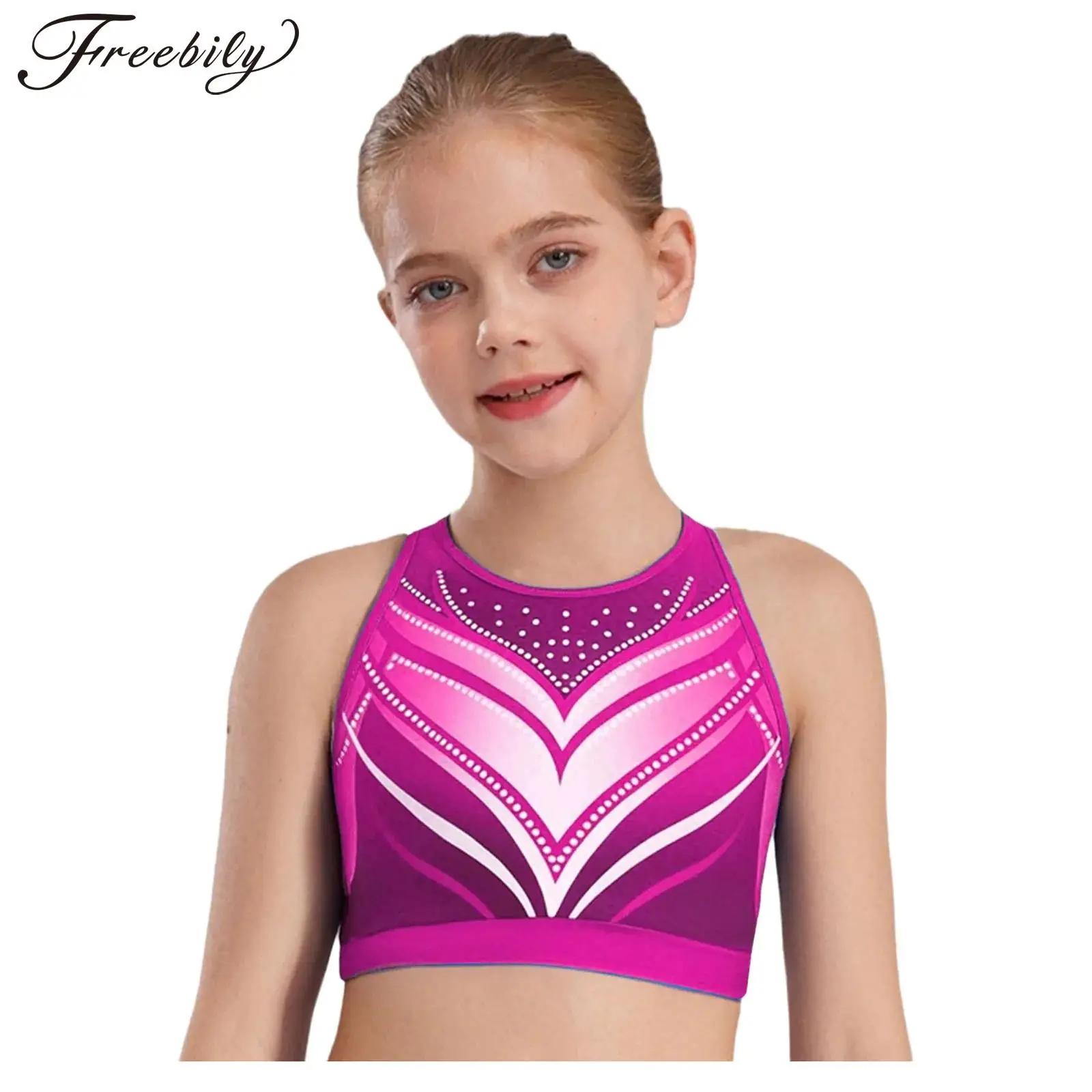 Kids Girls Ballet Dance Gymnastics Crop Top Sleeveless Printed Athletic Vest Tank Tops yoga Workout Stage Performance Dancewear
Kids Girls Ballet Dance Gymnastics Crop Top Sleeveless Printed Athletic Vest Tank Tops yoga Workout Stage Performance Dancewear