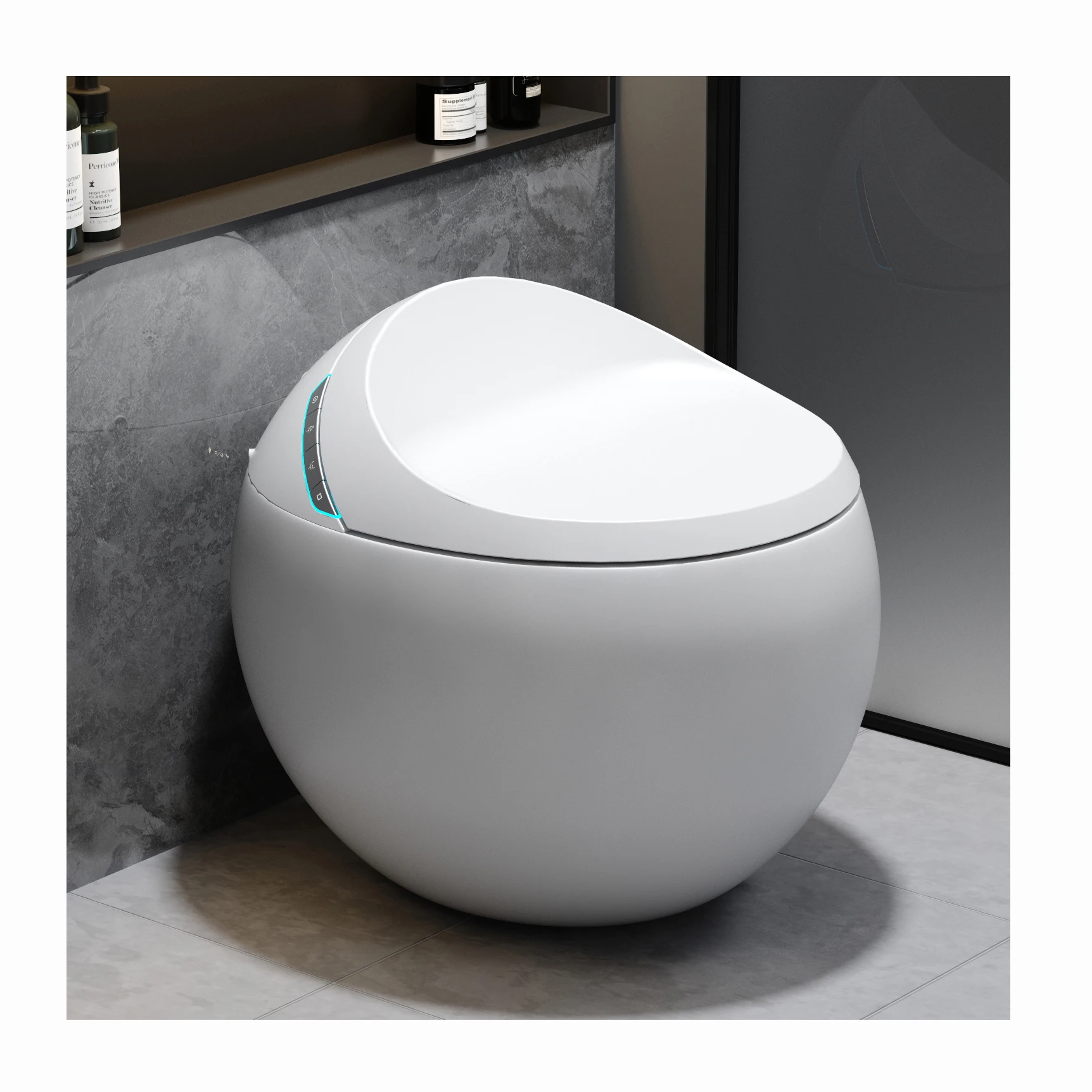 Modern Automatic Sanitary Ware Wc Smart Toilet Egg-shaped Bathroom Smart Toilet With Remote Control
Modern Automatic Sanitary Ware Wc Smart Toilet Egg-shaped Bathroom Smart Toilet With Remote Control
