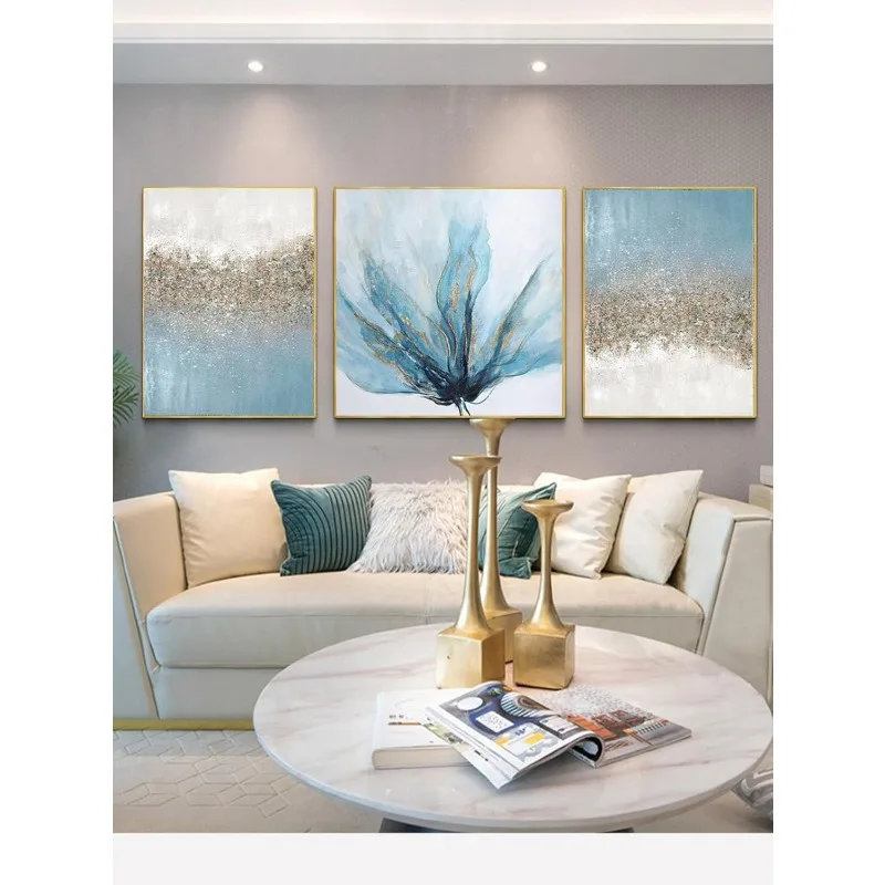 Wall Art for Living Room Framed Blue Abstract Artwork with Gold Oil Paintin 3 Pieces Wall Decoe for Kitchen Home Decoration
Wall Art for Living Room Framed Blue Abstract Artwork with Gold Oil Paintin 3 Pieces Wall Decoe for Kitchen Home Decoration