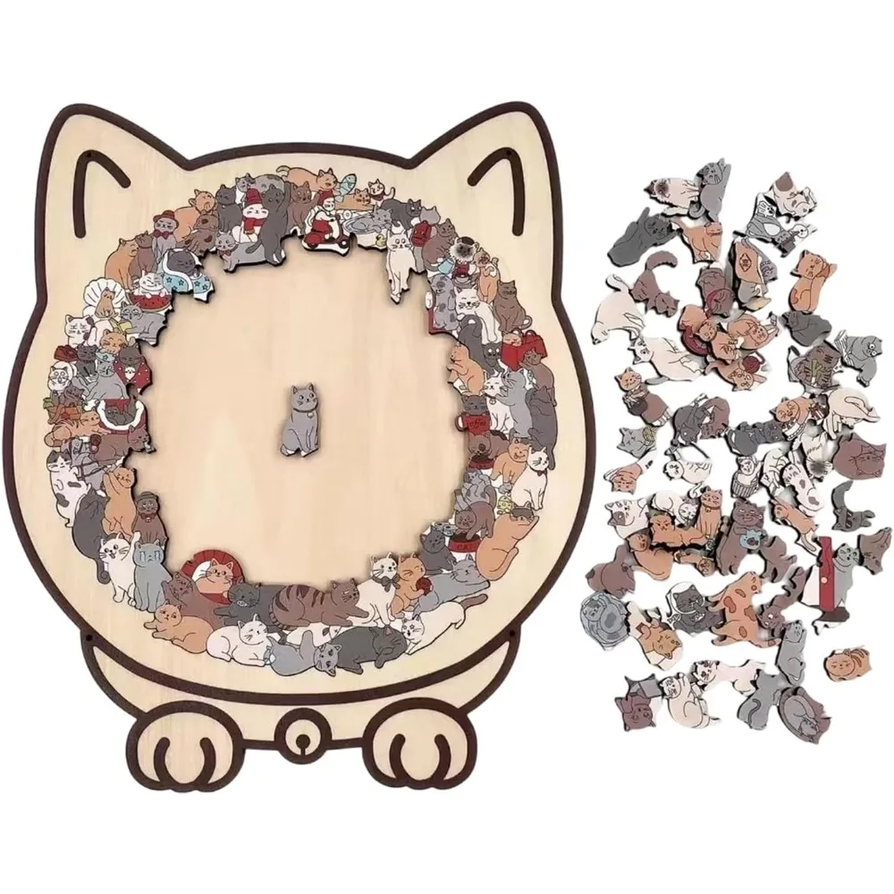Colored Cat Wooden Jigsaw Puzzle 135 Pieces, Challenging Home Decor Kit, Gift for Cat Lovers Friends Family
Colored Cat Wooden Jigsaw Puzzle 135 Pieces, Challenging Home Decor Kit, Gift for Cat Lovers Friends Family