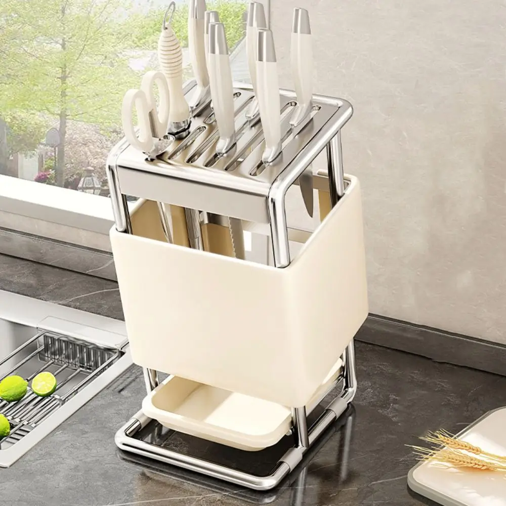 Stable Stainless Steel Knives Holder Large Capacity Anti-slip Chopstick Bucket Space Saving Countertop Knives Holder for Home
Stable Stainless Steel Knives Holder Large Capacity Anti-slip Chopstick Bucket Space Saving Countertop Knives Holder for Home
