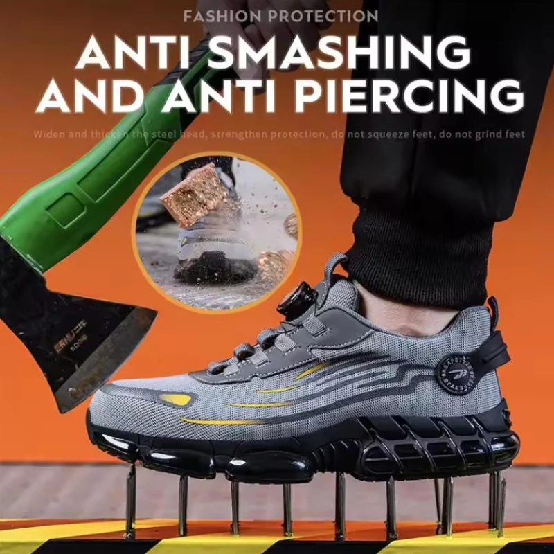 Men/women's Shoes Unisex Steel Toe Rotary Buckle Air Cushion Safety Shoes Anti Smash Non Slip Workplace Protective Footwear Good
Men/women's Shoes Unisex Steel Toe Rotary Buckle Air Cushion Safety Shoes Anti Smash Non Slip Workplace Protective Footwear Good