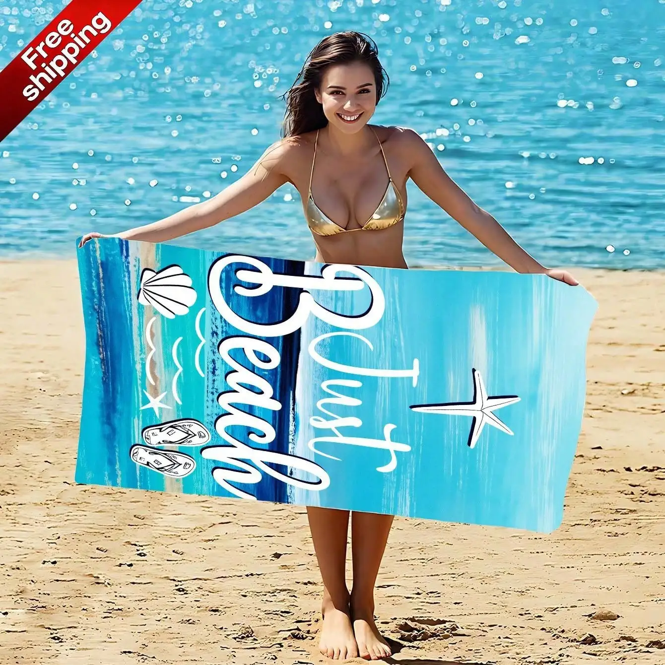 Oversized Beach Towel Set Extra Large Big XL Pool Camping Swim Towels 36x72 Soft Blanket Cruise Essentials Accessories Must Haves Vacation Necessities Adult Gifts Just Beach Turquoise Watercolor Starfish Flip Flops Seashell Coastal Summer Boho Blue, Beach
Oversized Beach Towel Set Extra Large Big XL Pool Camping Swim Towels 36x72 Soft Blanket Cruise Essentials Accessories Must Haves Vacation Necessities Adult Gifts Just Beach Turquoise Watercolor Starfish Flip Flops Seashell Coastal Summer Boho Blue, Beach