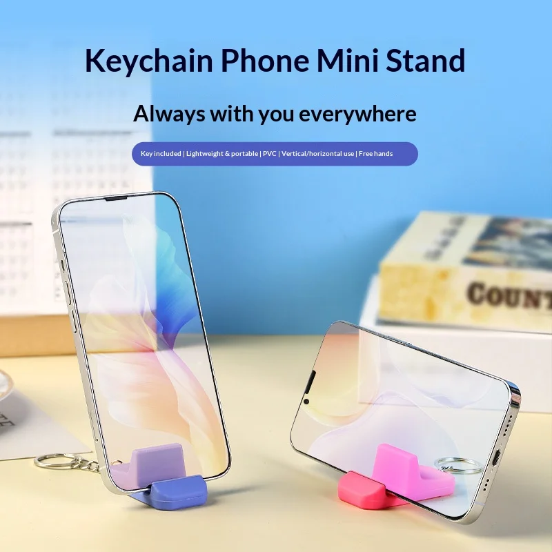 Mini keychain phone holder - Portable and compact - Can be placed on the desktop as a phone support stand - Dopamine color - Com
Mini keychain phone holder - Portable and compact - Can be placed on the desktop as a phone support stand - Dopamine color - Com