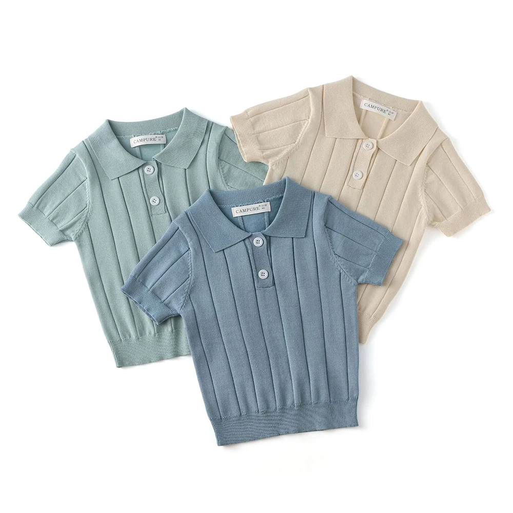 Kids Knit T-shirt 12M-8Y Solid Color Thin Girls Knitwear Tee Summer Ventilate Comfortable Children Clothes Boys Tops
Kids Knit T-shirt 12M-8Y Solid Color Thin Girls Knitwear Tee Summer Ventilate Comfortable Children Clothes Boys Tops